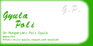 gyula poli business card